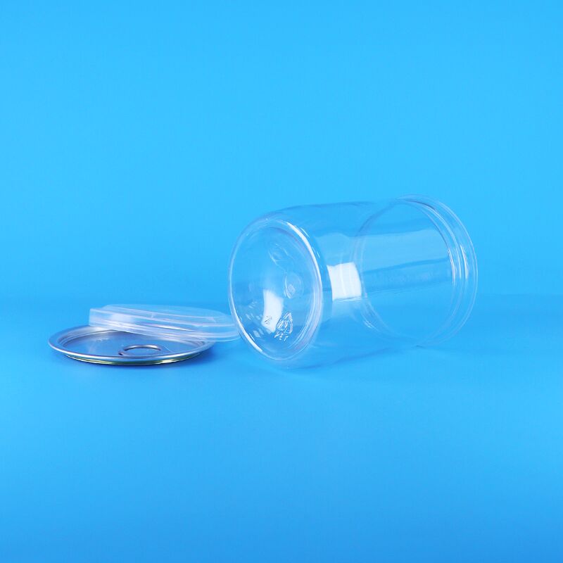 Kacang Tanah Hutan Liar Organik Makanan Kering Tabung Plastik Ujung Mudah Dibuka Kaleng Popcorn PET Bening