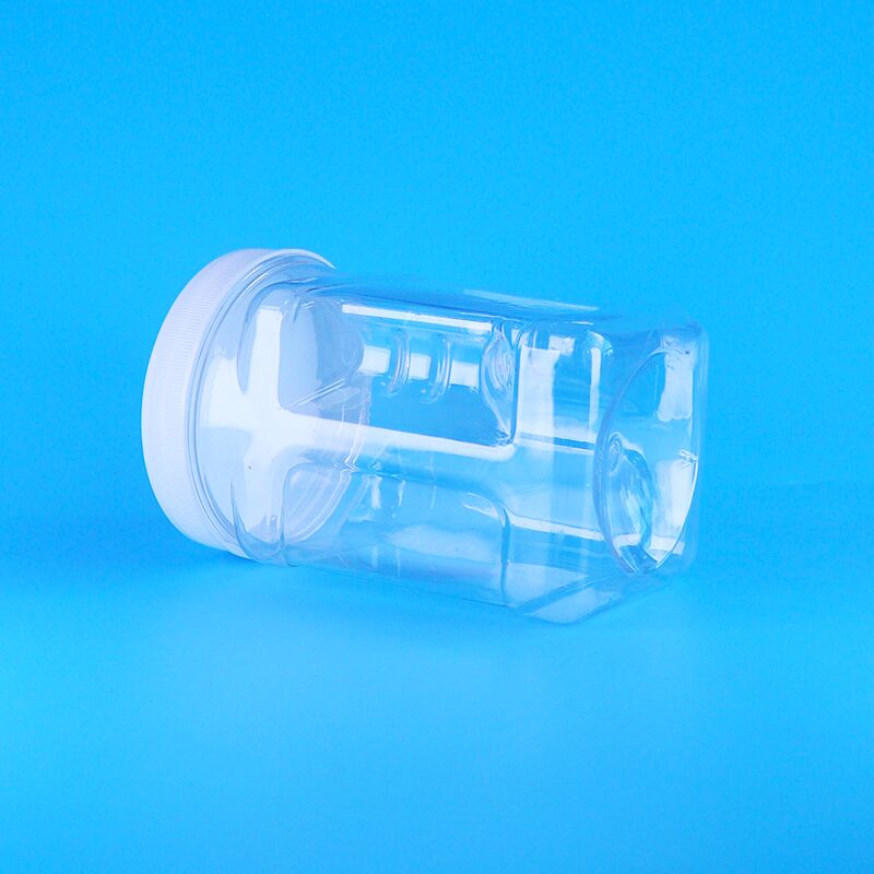 Emon Iris Cranberry Cookies Cumi Kering PET Tutup Plastik Bening Ulir Cengkeraman Stoples Food Grade