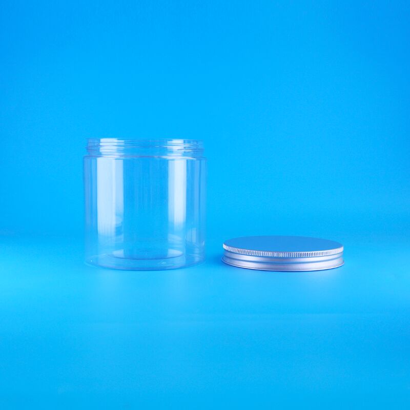 Silinder Mudah Buka Tutup Makanan Kopi Permen Keks Rose Tea Plastik bening PET Jar