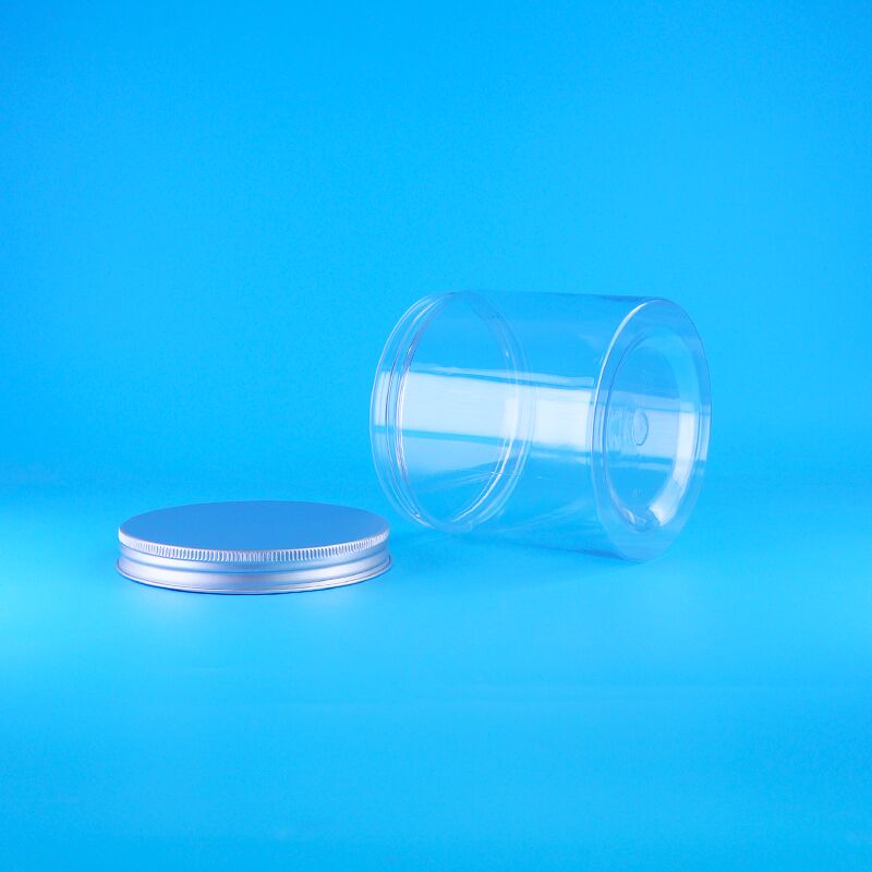 Silinder Mudah Buka Tutup Makanan Kopi Permen Keks Rose Tea Plastik bening PET Jar