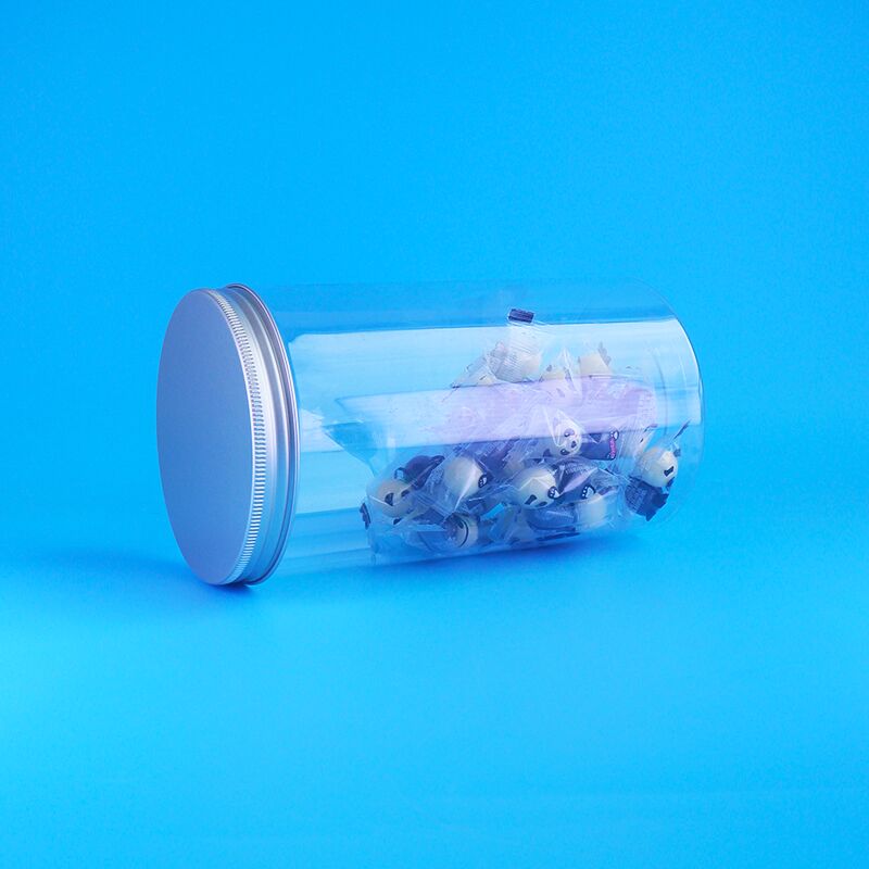 Kacang Renyah Beruang Biskuit Bulat PET Toples dengan Tutup Ulir, Kelas Makanan Kering Buah