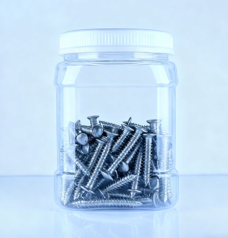 Kulit Jeruk Mandarin Food Grade Chestnut Cina PET Bentuk Persegi Tutup Putih Bening Stoples Plastik