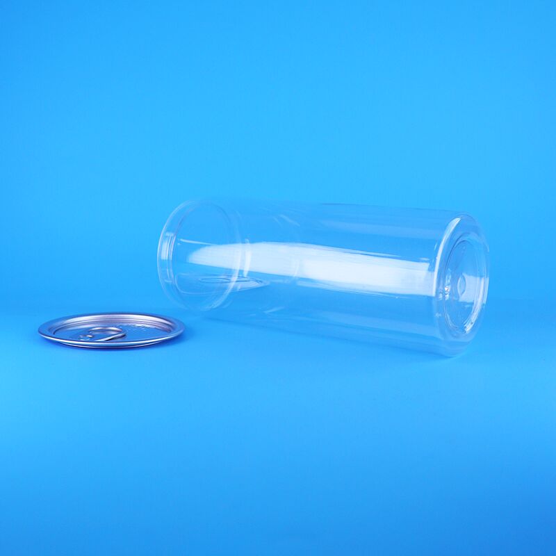 Kualitas tinggi dengan penguncian mudah tutup terbuka jelas PET plastik minuman soda kaleng