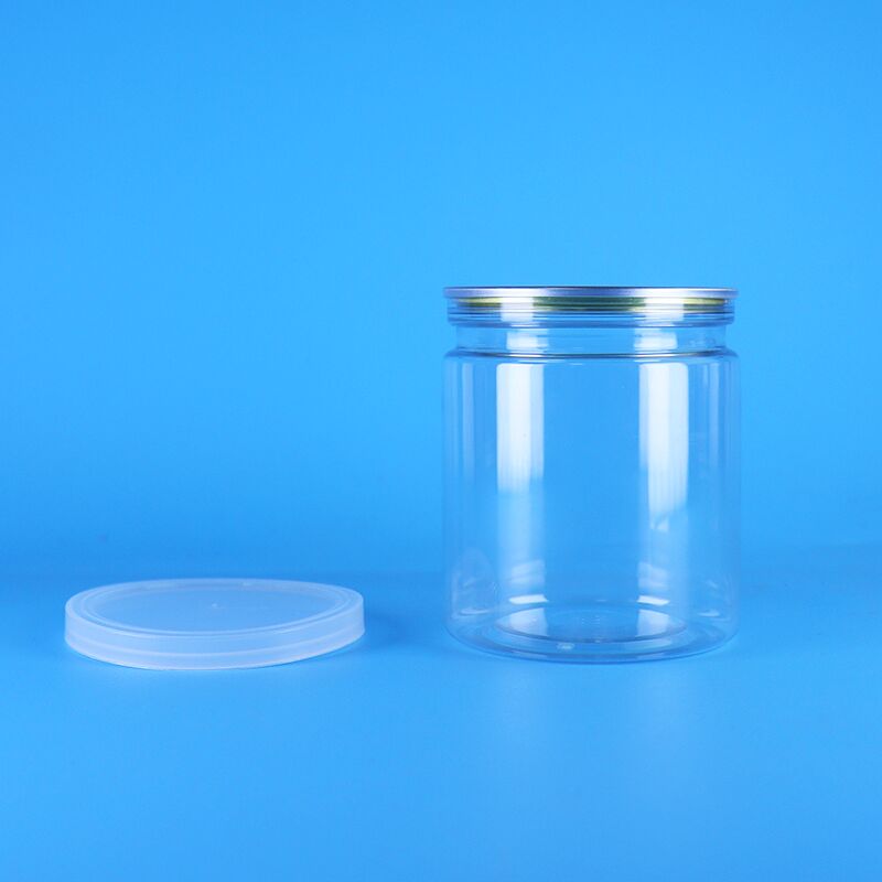 250ml Botol PET kedap udara dengan tutup mudah terbuka untuk popcorn dan kentang tumbuk Botol kemasan plastik