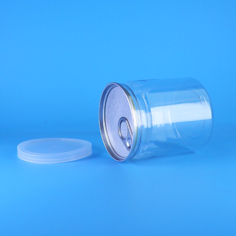 250ml Botol PET kedap udara dengan tutup mudah terbuka untuk popcorn dan kentang tumbuk Botol kemasan plastik