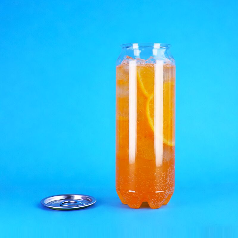 PET Plastik Can dengan Easy Open Tutup 500ml Kapasitas Kebocoran Proof untuk minuman berkarbonasi dan minuman beralkohol