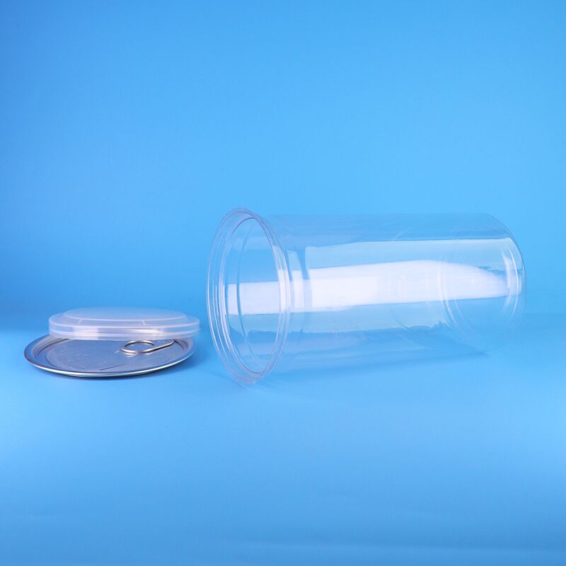 Wide Mouth Easy Open Lid Food Grade Cookies Candy Dried Fruit PET Clear 700ml Jar