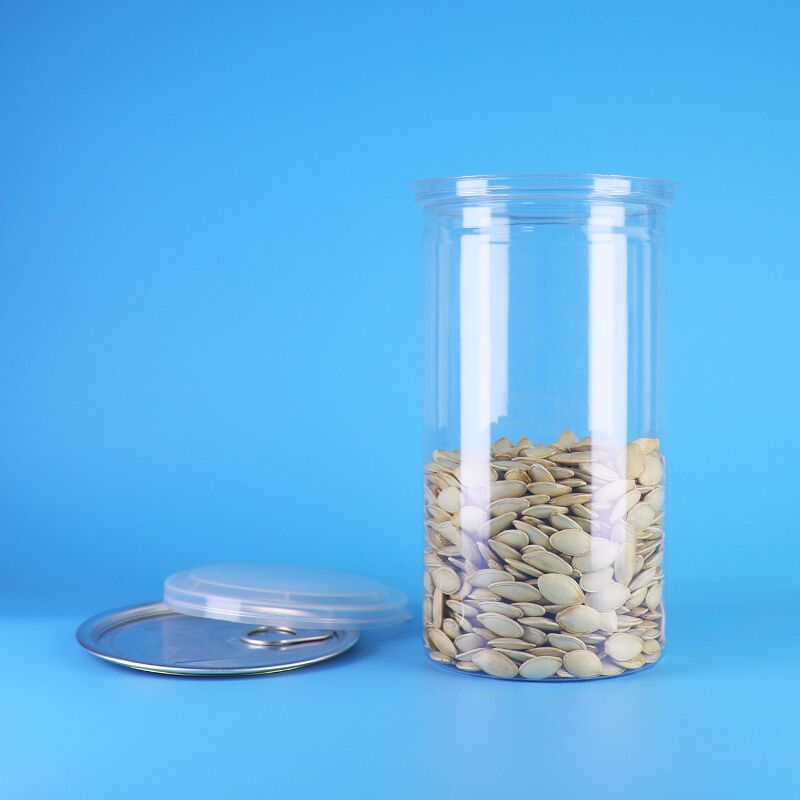 Wide Mouth Easy Open Lid Food Grade Cookies Candy Dried Fruit PET Clear 700ml Jar