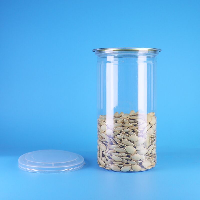 BPA Bebas 700ml PET Jar dengan Tutup Mudah Terbuka untuk Penyimpanan Makanan dan Kemasan