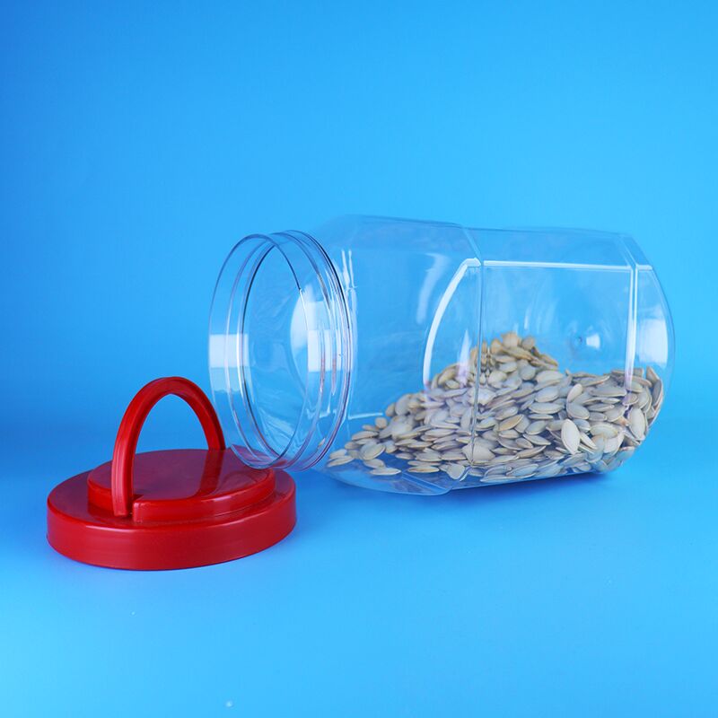 Toples Plastik PET Bebas BPA Kapasitas 2100ml dengan Tutup Ulir untuk Penyimpanan Permen dan Kerupuk
