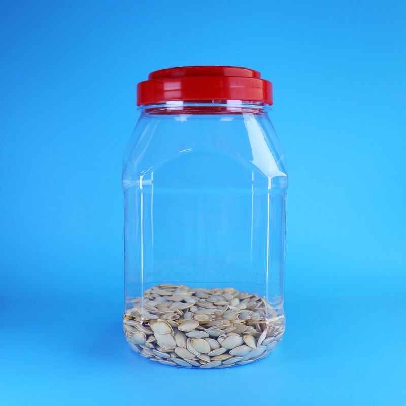 Toples Plastik PET Bebas BPA Kapasitas 2100ml dengan Tutup Ulir untuk Penyimpanan Permen dan Kerupuk