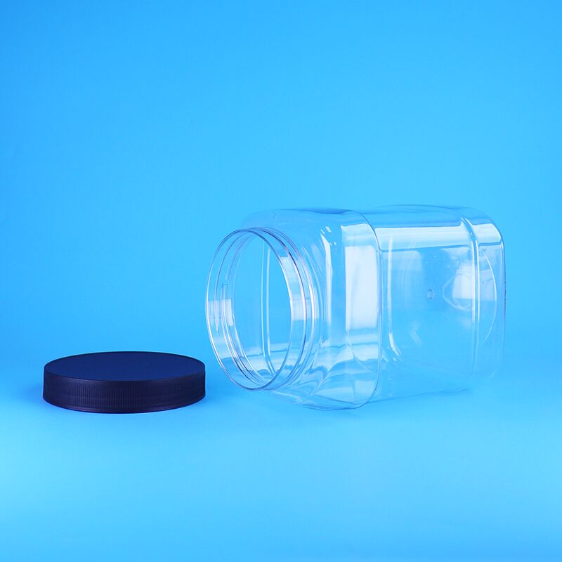 Solusi Penyimpanan Makanan Transparan Custom Square PET Plastic Baby Food Jar Screw Lid