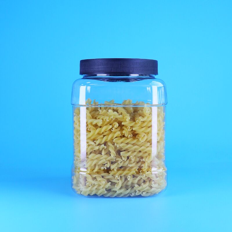 Solusi Penyimpanan Makanan Transparan Custom Square PET Plastic Baby Food Jar Screw Lid