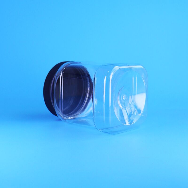 850ml Food Grade PET Square Shape Plastic Packaging Jar with Screw Lid for Baby Food and Candy Storage