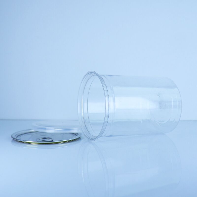 Penyimpanan Makanan PET Transparan Biskuit Kue Permen Kacang Kaldu Dengan Tutup PE Mudah Terbuka