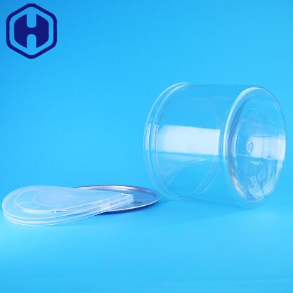 100% Kedap Udara Wadah Plastik PET Food Grade dengan Tutup Mudah Dibuka untuk Kemasan Buah Kering dan Kacang-kacangan