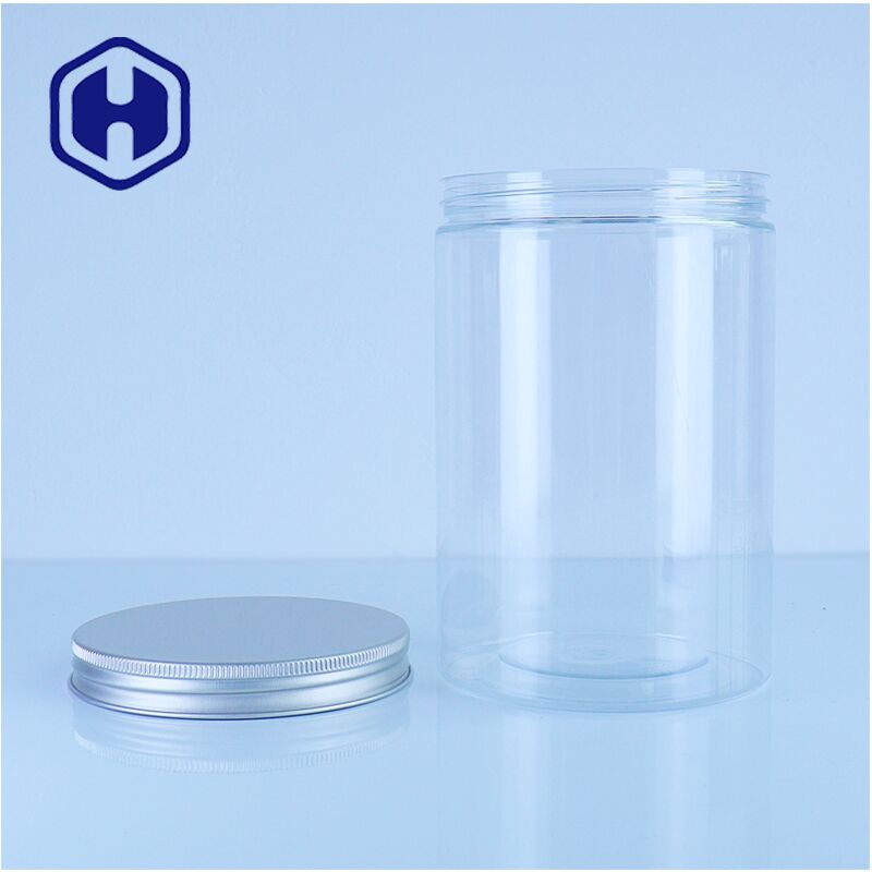 Premium Clear Plastic Food Jar Easy Pour Food Grade Safe Stylish Storage Solution Kacang-kacangan Permen Sarapan