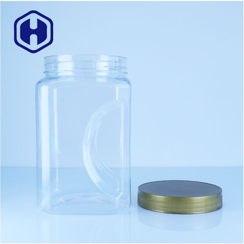 Toples Madu Plastik PET Persegi Tutup Datar Food Grade Bpa Gratis Mudah Tuang Bumbu Camilan