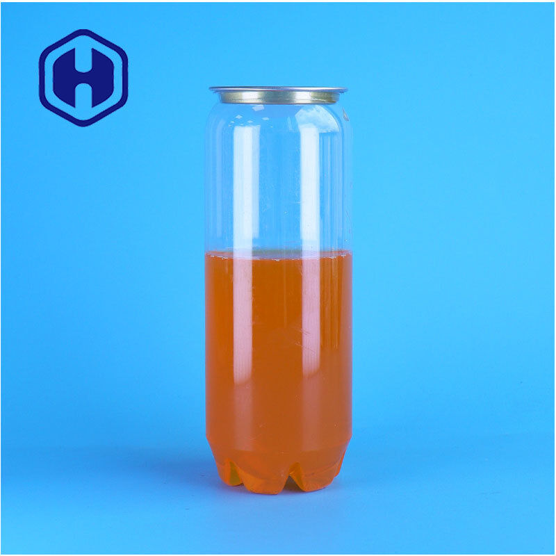 Tutup Terbuka Mudah Kustom Kaleng PET Bening Untuk Pabrik Botol Minuman Kemasan Minuman Protein