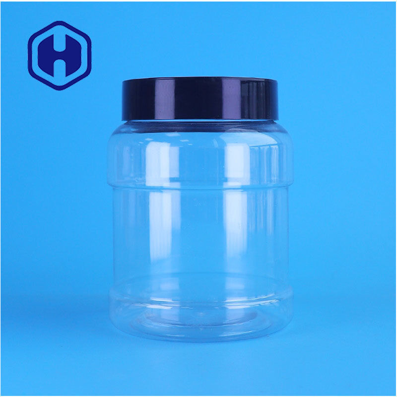 Kemasan Makanan Crystal ODM Clear PET Jars Untuk Kacang Campuran Pistachio, Kenari, Pecan