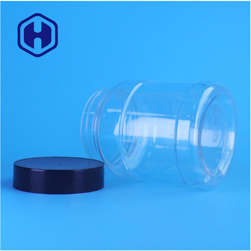 Kemasan Makanan Crystal ODM Clear PET Jars Untuk Kacang Campuran Pistachio, Kenari, Pecan
