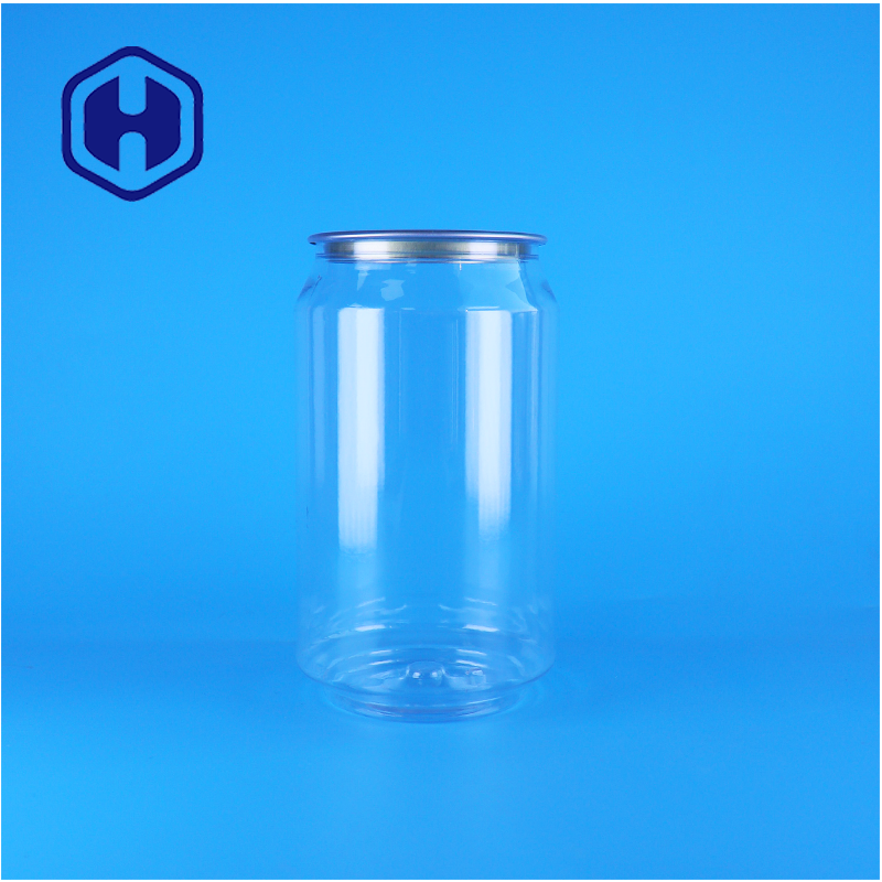330ml Easy Open Lid PET Plastic Can - Food Grade Packaging Jar untuk Baking dan Snacks