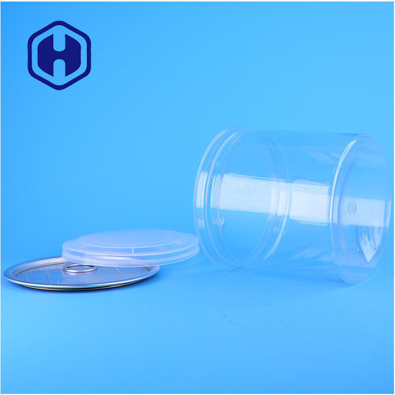 PET Can With Aluminum Easy Open Lid For Nuts Candy And Dry Snack Packaging