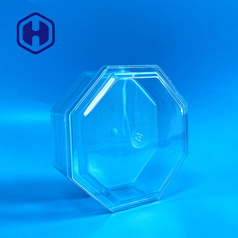 Oktagonal Custom Nut Meat Cubilose 15oz Clear PET Box