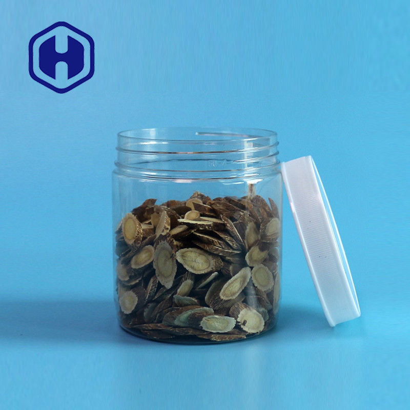 Bulat 510ml 87mm Anti Bocor Toples Plastik Gula Permen Karet Guci Penyimpanan PET