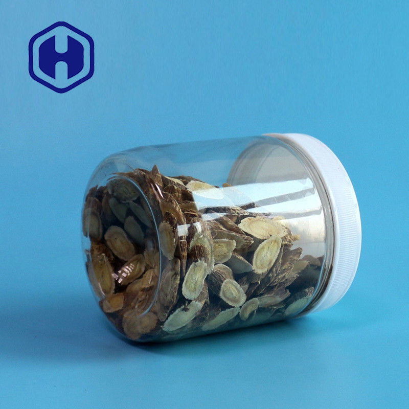 Bulat 510ml 87mm Anti Bocor Toples Plastik Gula Permen Karet Guci Penyimpanan PET