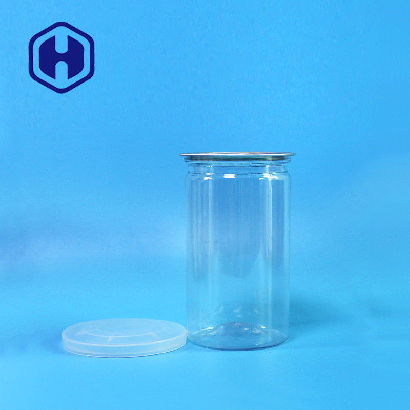 Lurus Sehat Bpa Gratis Kaleng Plastik Bening 211# 12oz 360ml Buah Kering Bumbu Pengemasan