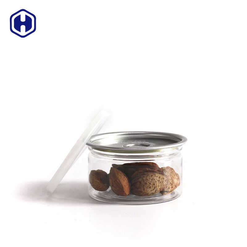 100ml 3.5g Ramuan Kering Kaleng Plastik Bening EOE 211 # 38mm Tinggi PET Tuna Can