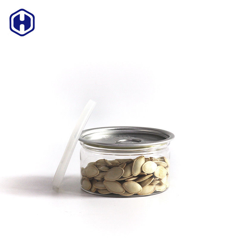 100ml 3.5g Ramuan Kering Kaleng Plastik Bening EOE 211 # 38mm Tinggi PET Tuna Can