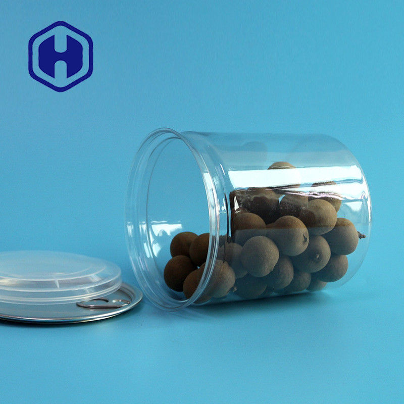 750ml Kaleng Plastik Bening Sablon Food Grade Packing Bpa Free Empty Pet Can Mudah Buka Tutup