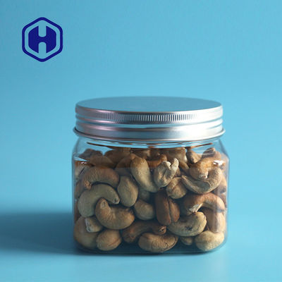 420ml 16oz Sweet Square PET Jar Dengan Aluminium Cap Food Packing