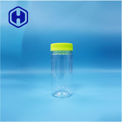 Makanan Pengering Bulat Jelas Permen Kado Plastik Kacang-kacangan Kacang Gula PET Jar Screw Top Lid
