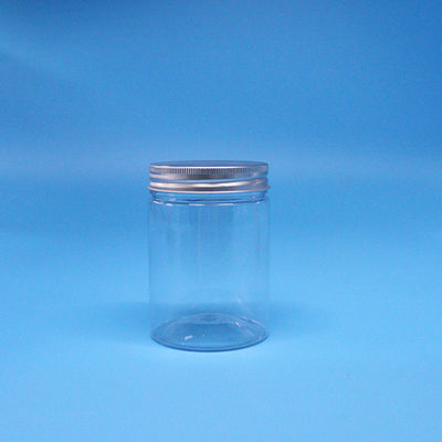 Kosong PET Food Grade Cylinder Food Round Candy Transparent Jar Screw Flat Lids