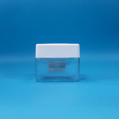 Kosong Makanan ringan bayi Permen Transparan Square PET Plastik kecil Botol Screw Tutup
