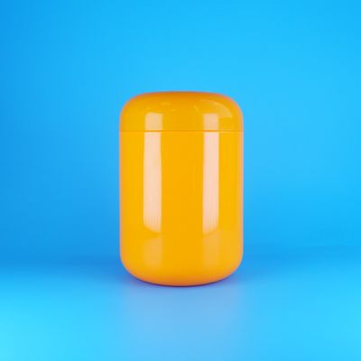 Toples Permen Jeruk Plastik PET Bentuk Bulat Kedap Udara Tutup Ulir Jeruk