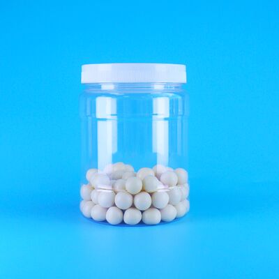 Airtight Clear PET Plastik Kopi Permen Walnut Sandwich Cookie Crispy Kacang Jars Cap