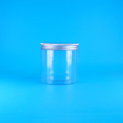 Silinder Mudah Buka Tutup Makanan Kopi Permen Keks Rose Tea Plastik bening PET Jar