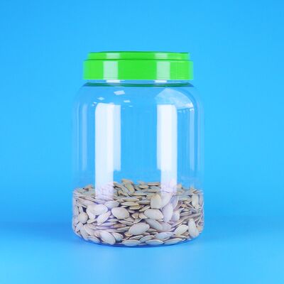 Kelas Makanan Flat Cap Clear Coffee Candy Lotus Seed Baby Food PET Round Plastic Jar