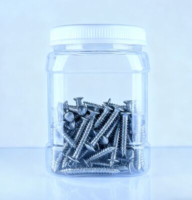 Kulit Jeruk Mandarin Food Grade Chestnut Cina PET Bentuk Persegi Tutup Putih Bening Stoples Plastik