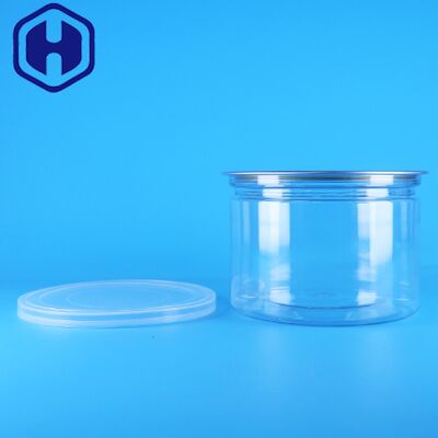 Tutup Mudah Buka Bulat PET Plastik untuk Kemasan Makanan Permen Kue Camilan Teh Kaleng