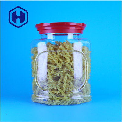 Plastik bening Snick Jar Dengan Sekrup Tutup Popcorn Pengemasan Makanan Kontainer OEM Produsen