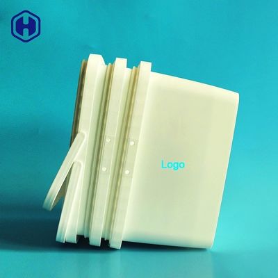 Bak IML Putih Cetak Logo Kustom Menangani Ganda Wadah Makanan Kosong