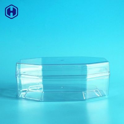 Guci Penyimpanan Makanan Plastik Octagon Kue Cokelat Kemasan 340ml 12oz