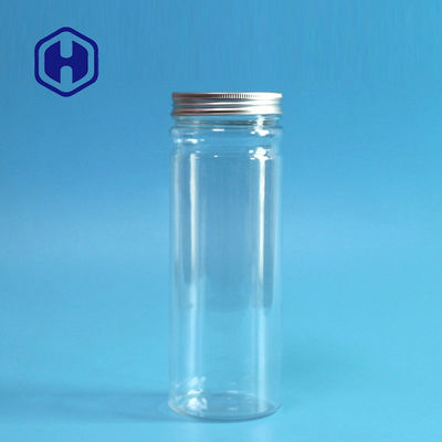400ml 13.5oz Kopi Bubuk Makanan Plastik Mason Jar Dengan Penutup Aluminium Ramping